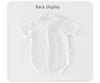 Baby Boy White Knitted Shirt Romper with Bow
